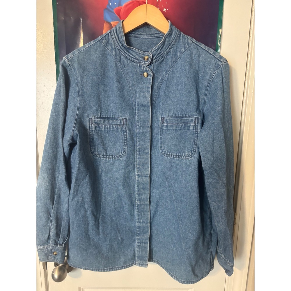Vintage 1994 Archer Park Randy Travis & Clint Black Denim Jacket - Picture 7 of 9
